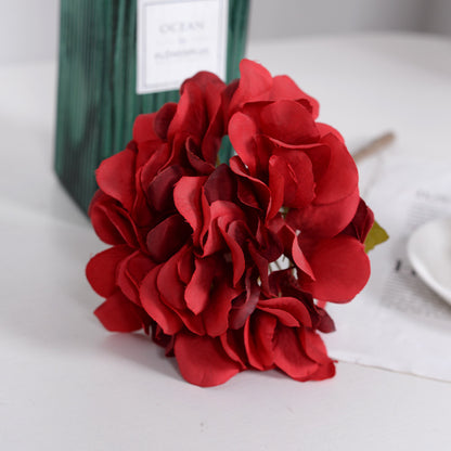 Artificial flower Eight Immortals Hydrangea with leaves French hydrangea