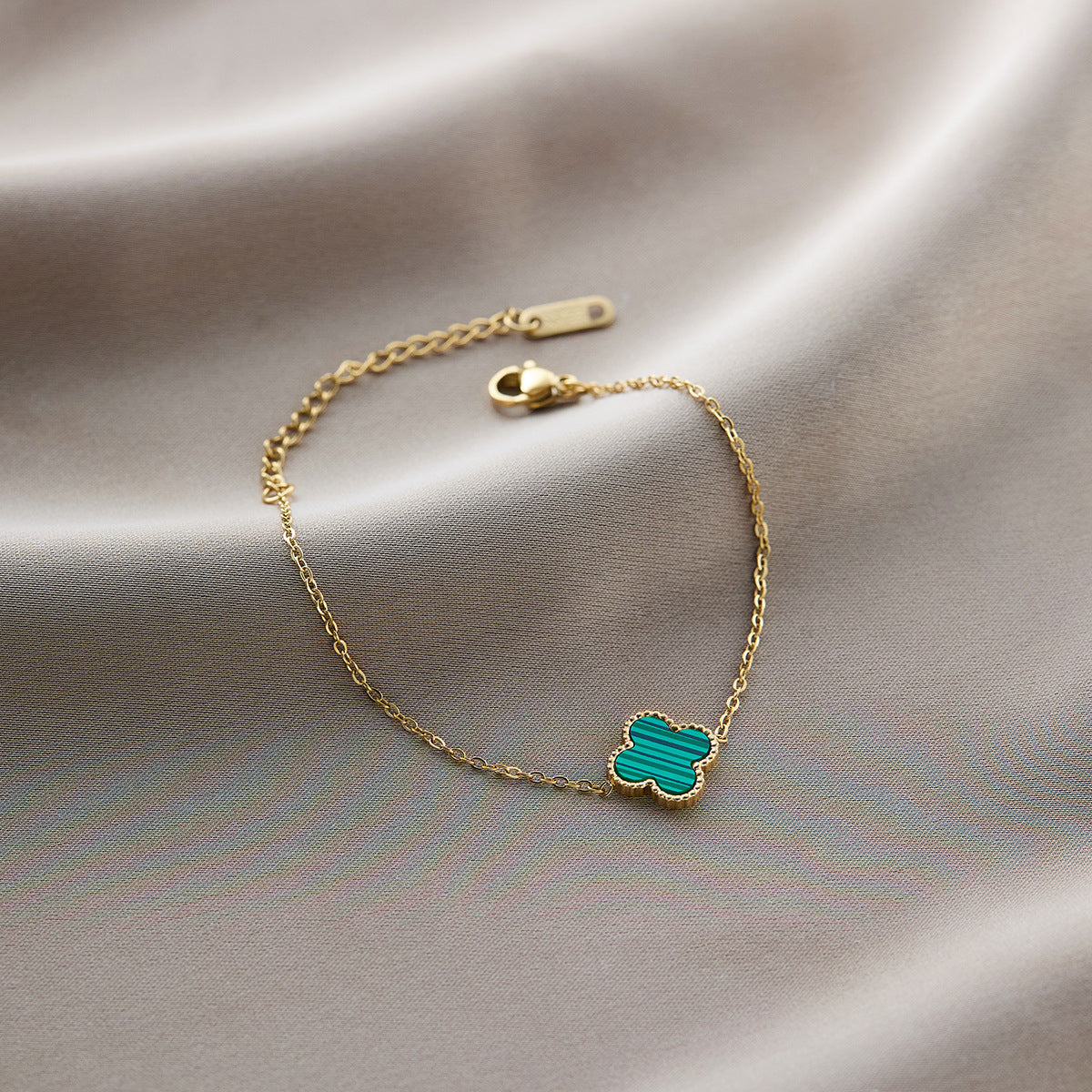 Titanium Steel Five-Leaf Clover Bracelet