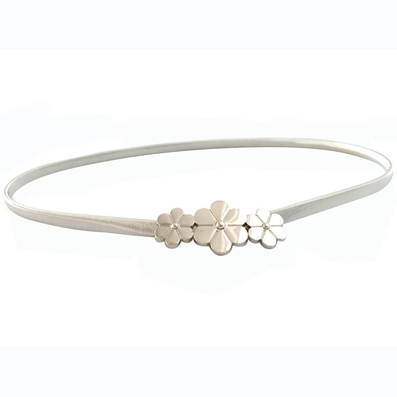 Gold and silver flower waist chain