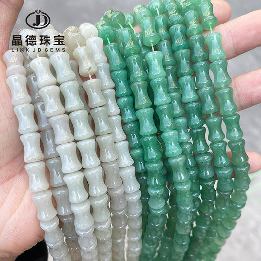 8X12mm Green Dongling Bamboo Beads Loose Beads