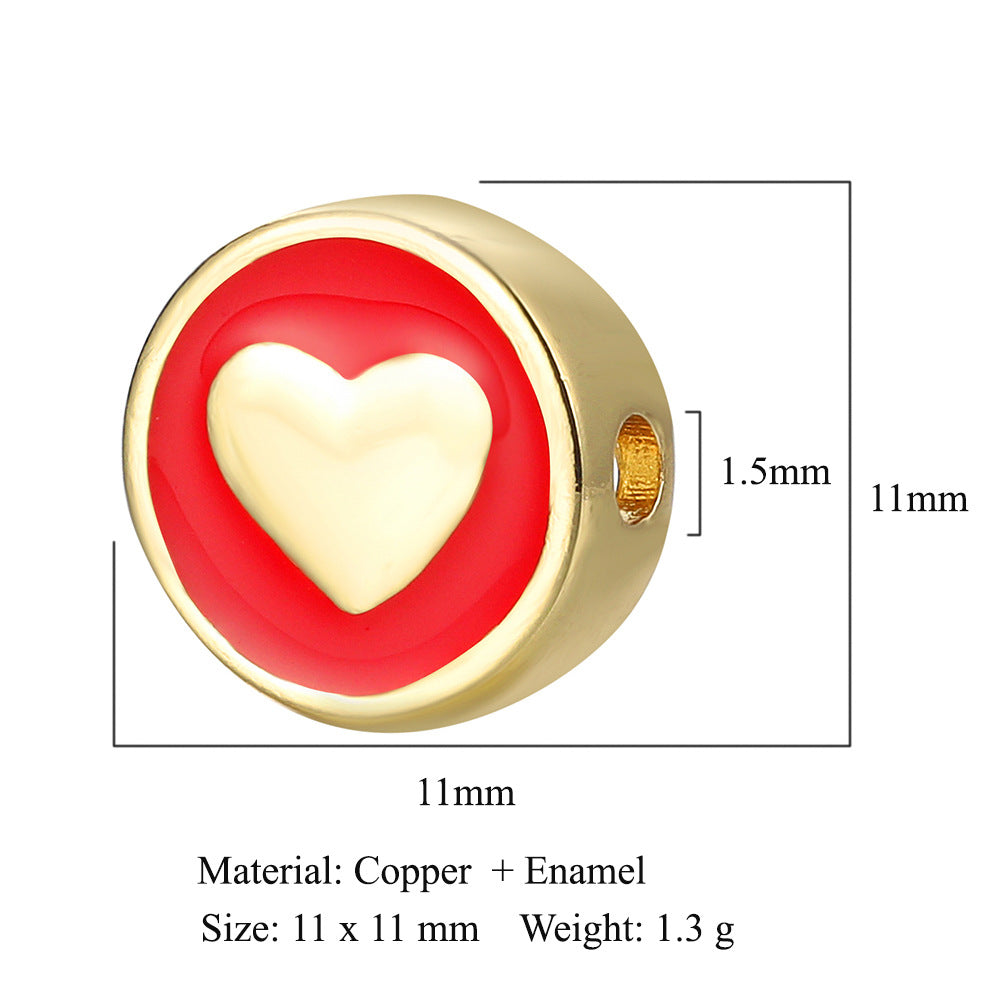 Virgin of Oil Copper Zircon Beads Spacer Beads
