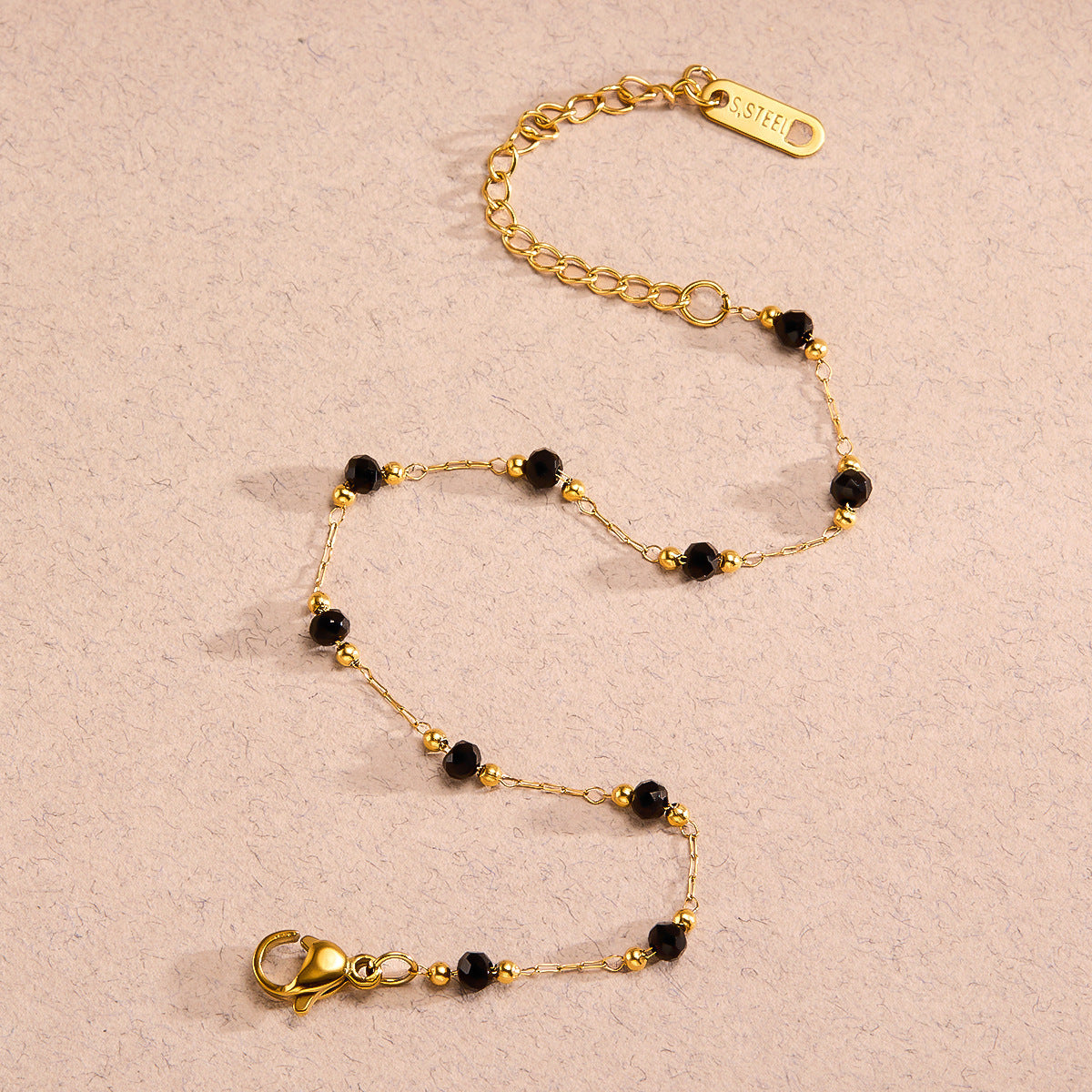 Obsidian Bead Bracelet for Women