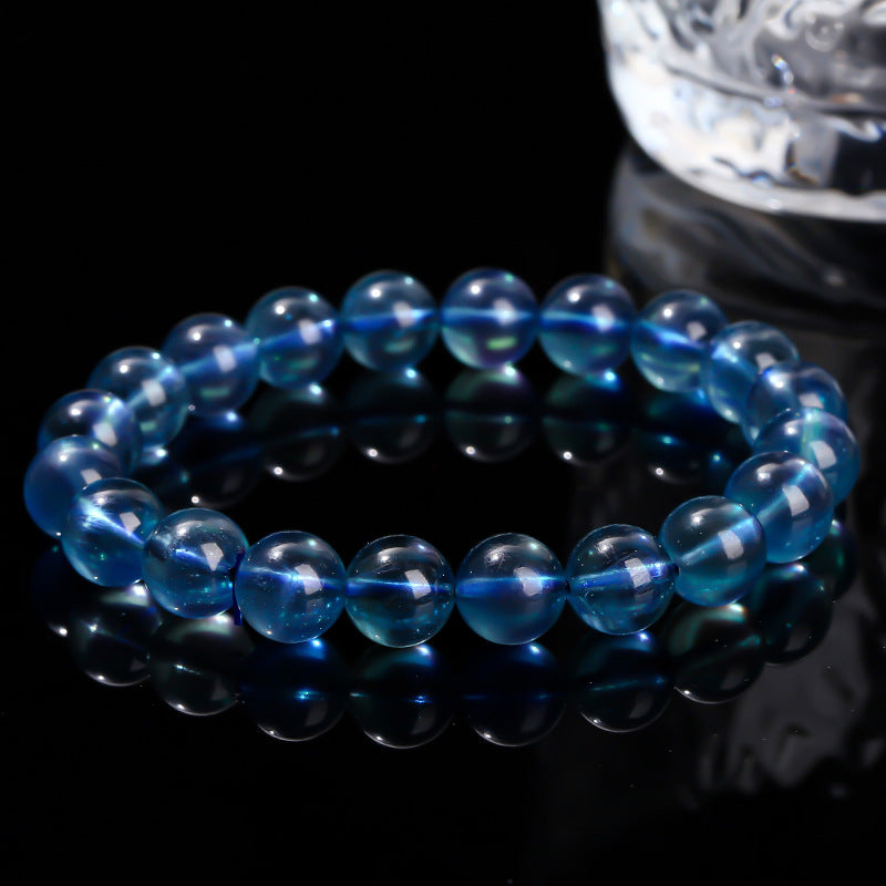 8A Natural Old Mine Devil Green Treasure Aquamarine Bracelet