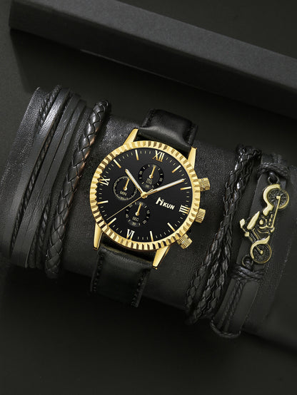 Quartz Watch Business Bracelet Set
