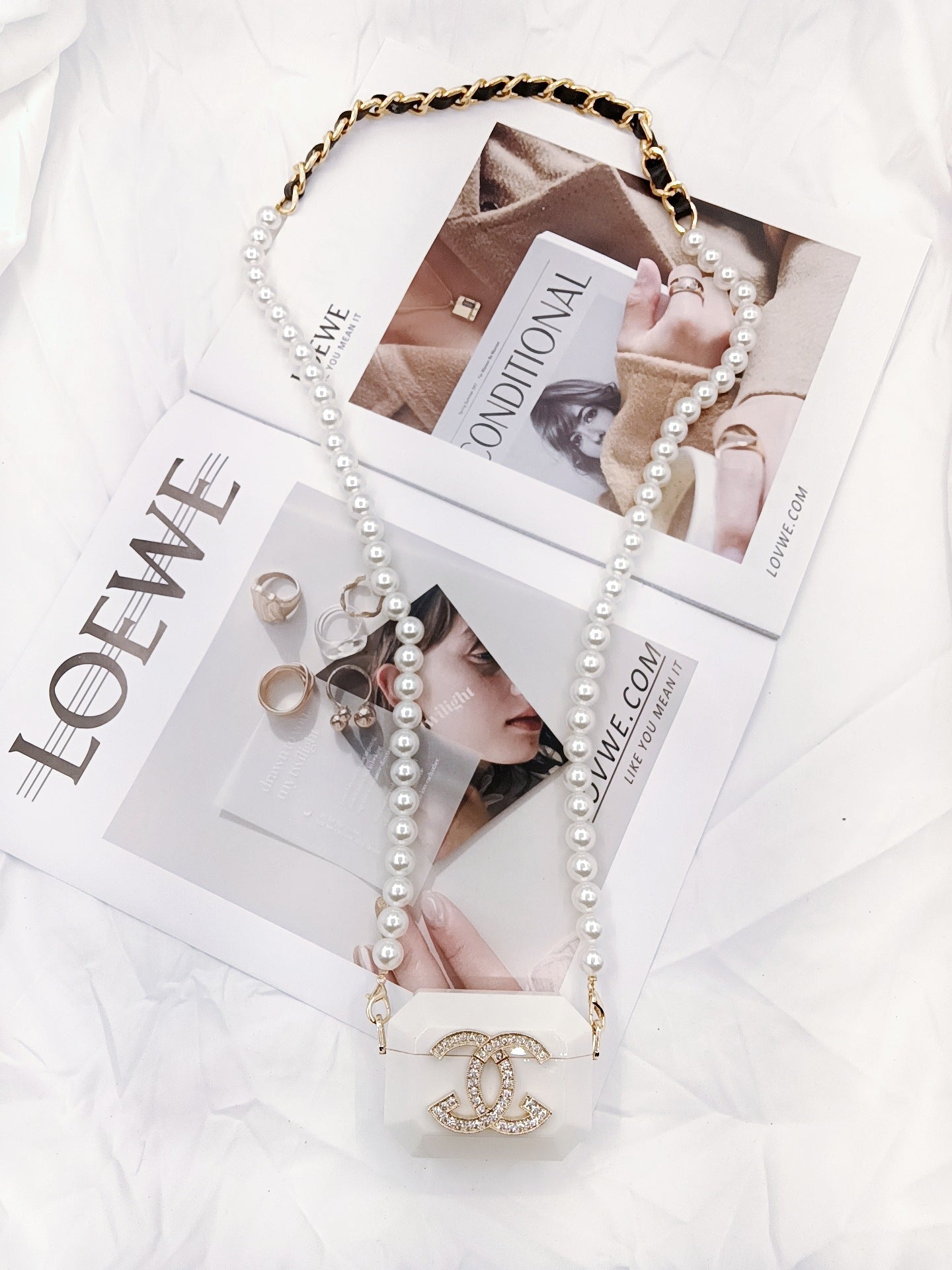 Headphone bag fashion pearl