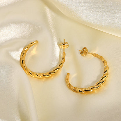 Twisted horn earrings