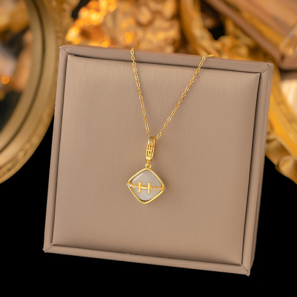 Titanium Steel Copper Pendant Necklace