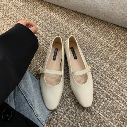 Comfortable square head shallow mouth flats