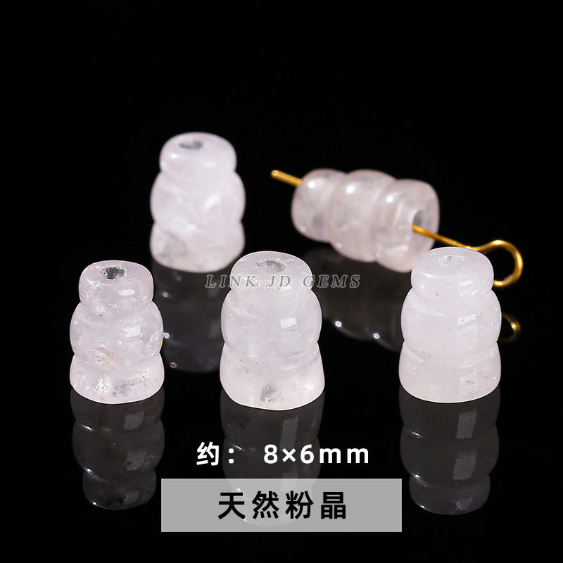 Golden silk jade carving jade gourd wind Linghua loose beads