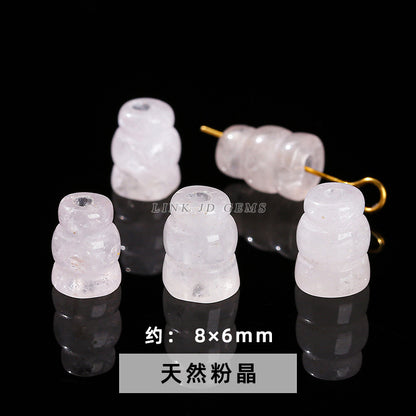 Golden silk jade carving jade gourd wind Linghua loose beads