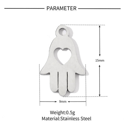 20 pcs/pack Clover hand key Titanium steel DIY pendant