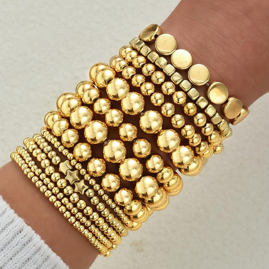 Multi-layer Silver Beaded Bracelet