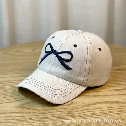 Denim Bow Baseball Cap