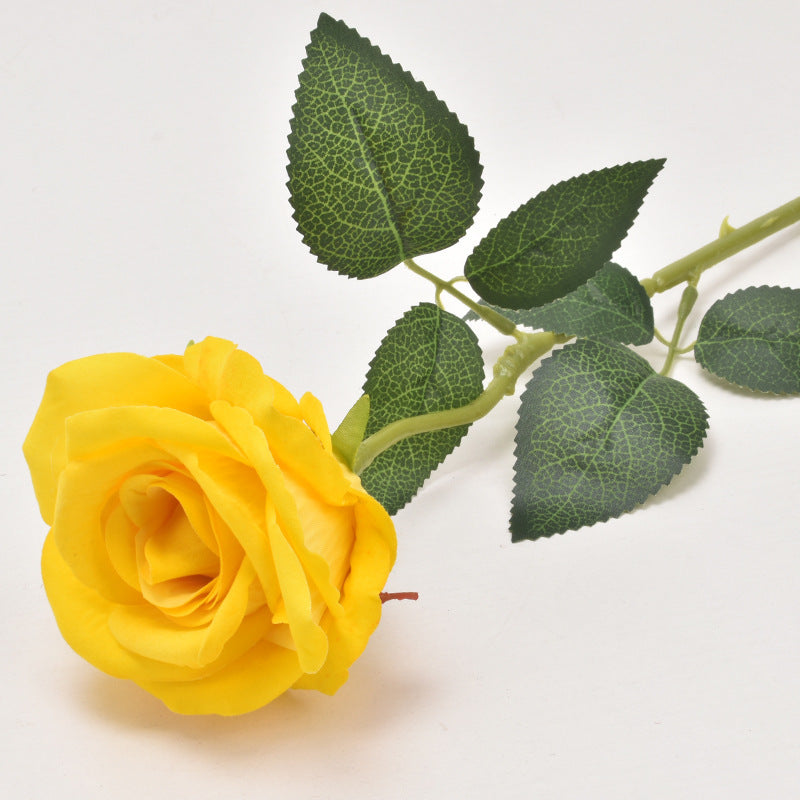Simulation velvet rose single