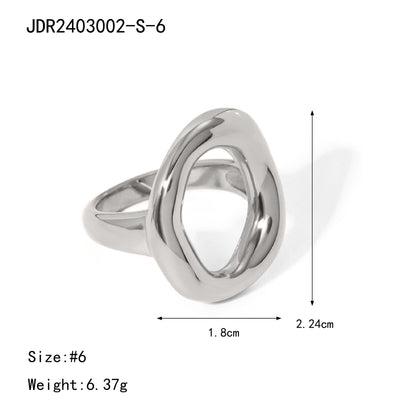Anillo hueco ovalado 