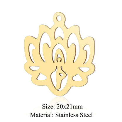 5 pcs/bag Feather wings Titanium steel pendant