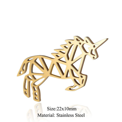 5 pcs/titanium steel jewelry map pineapple pendant accessories