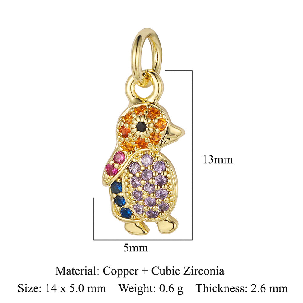 Butterfly Bee Elephant Copper Zircon Pendant