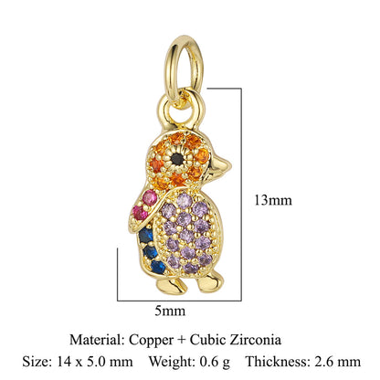 Butterfly Bee Elephant Copper Zircon Pendant