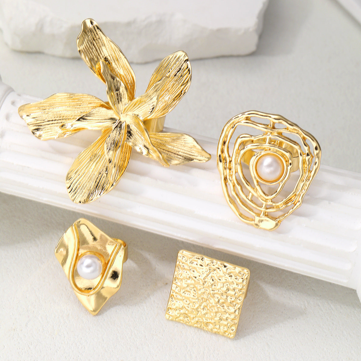 Exaggerated Irregular Hollow Ring