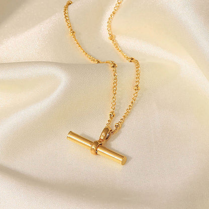 Stick Pendant Bead Chain Anklet