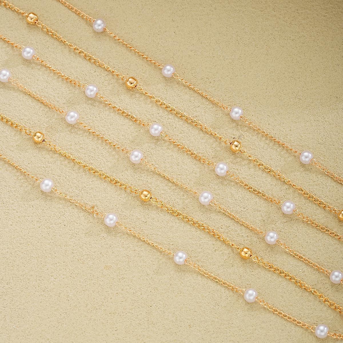 Multi-layer Pearl Star Necklace & Bracelet Set