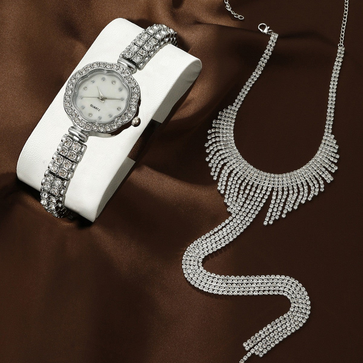 Alloy quartz watch jewelry set