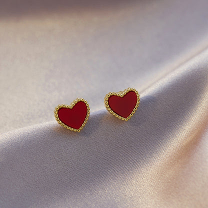 Four-leaf clover titanium steel ear buckle