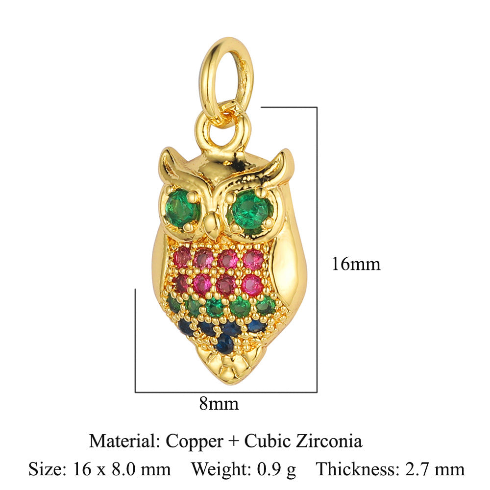 Butterfly Bee Elephant Copper Zircon Pendant