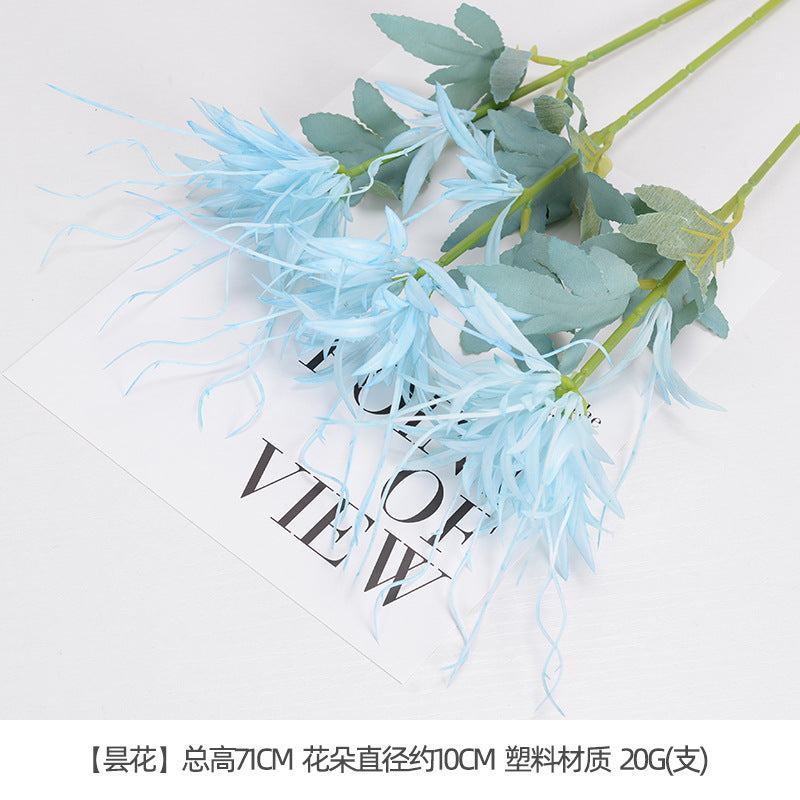 Artificial flowers blue series flowers plastic flowers wholesale