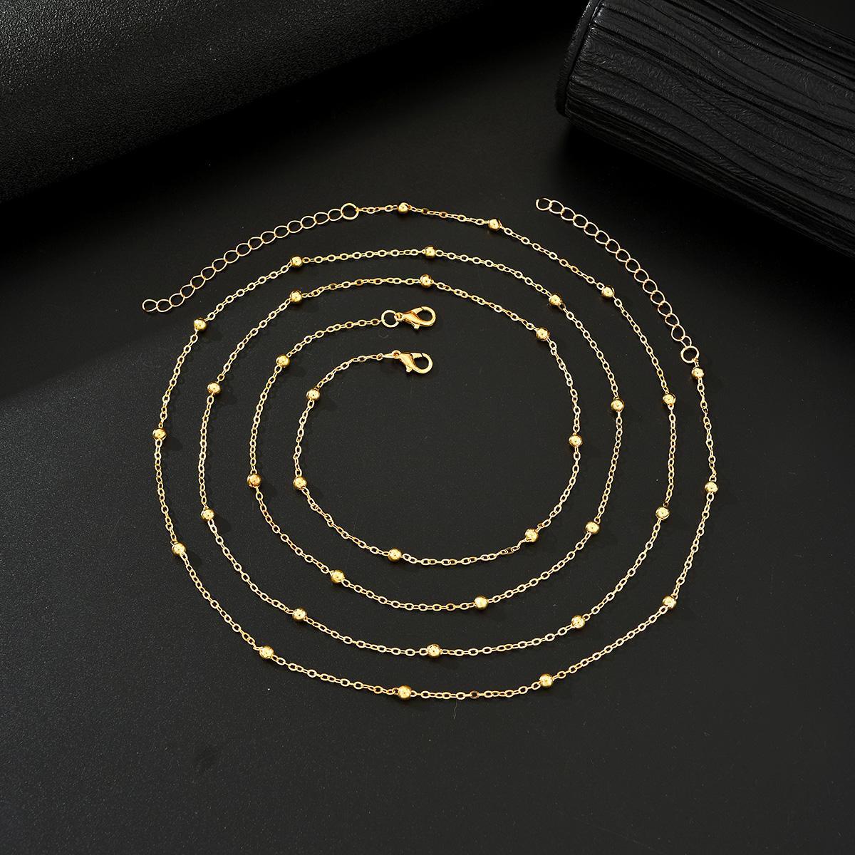 Double-Layer Round Bead Waist Chain