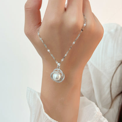 Fashion silver titanium steel necklace