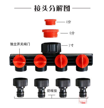 Four way valve diverter