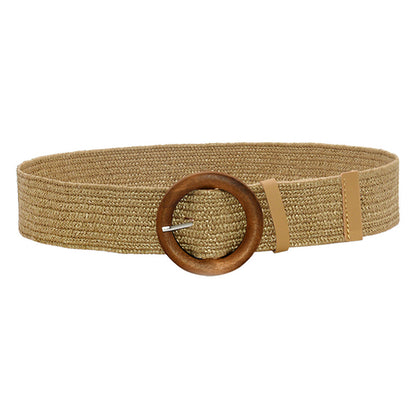 Grass braided belt women's retro