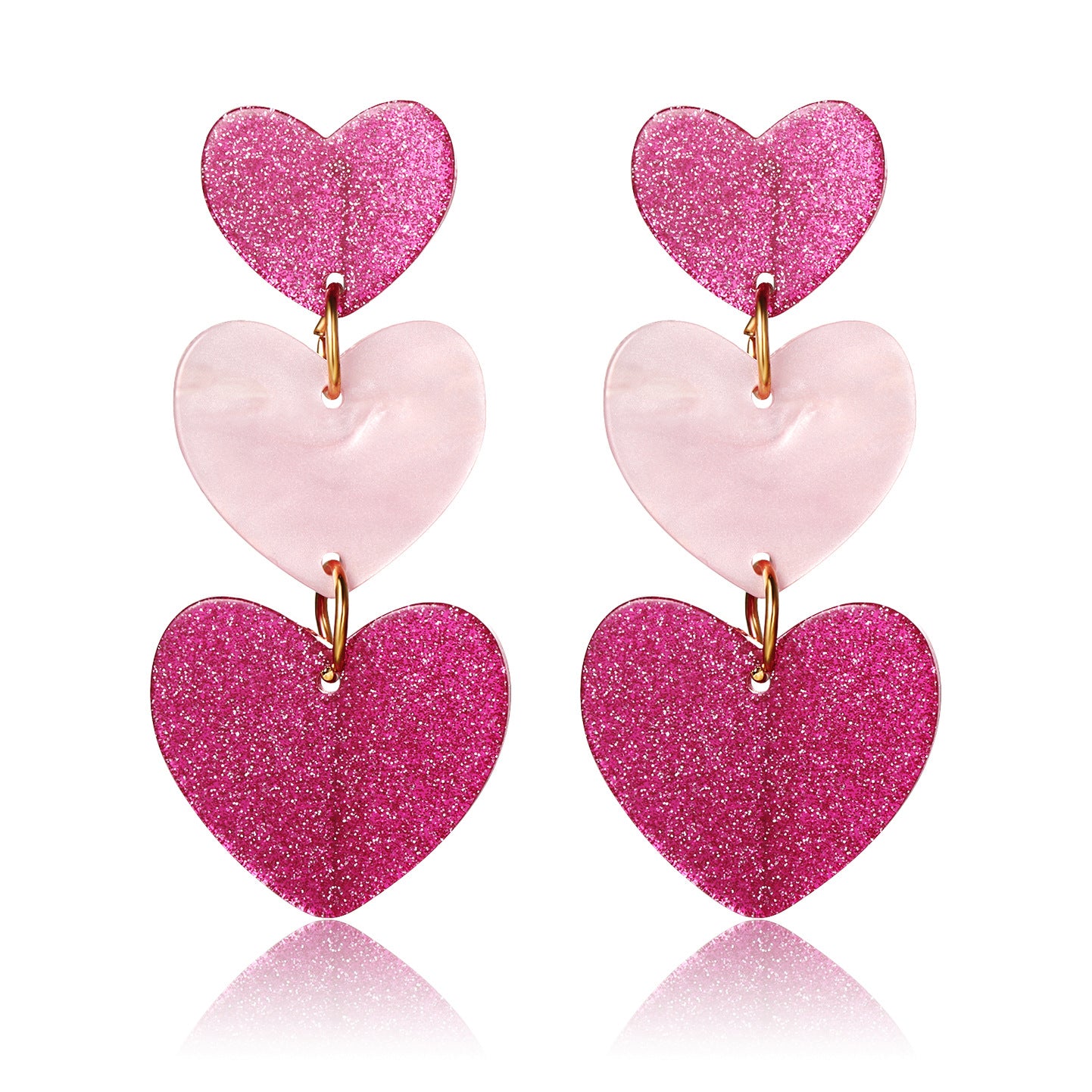 Barbie Pink Heart Drop Earrings