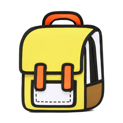 Mochila escolar de jardín de infantes de segunda dimensión. 
