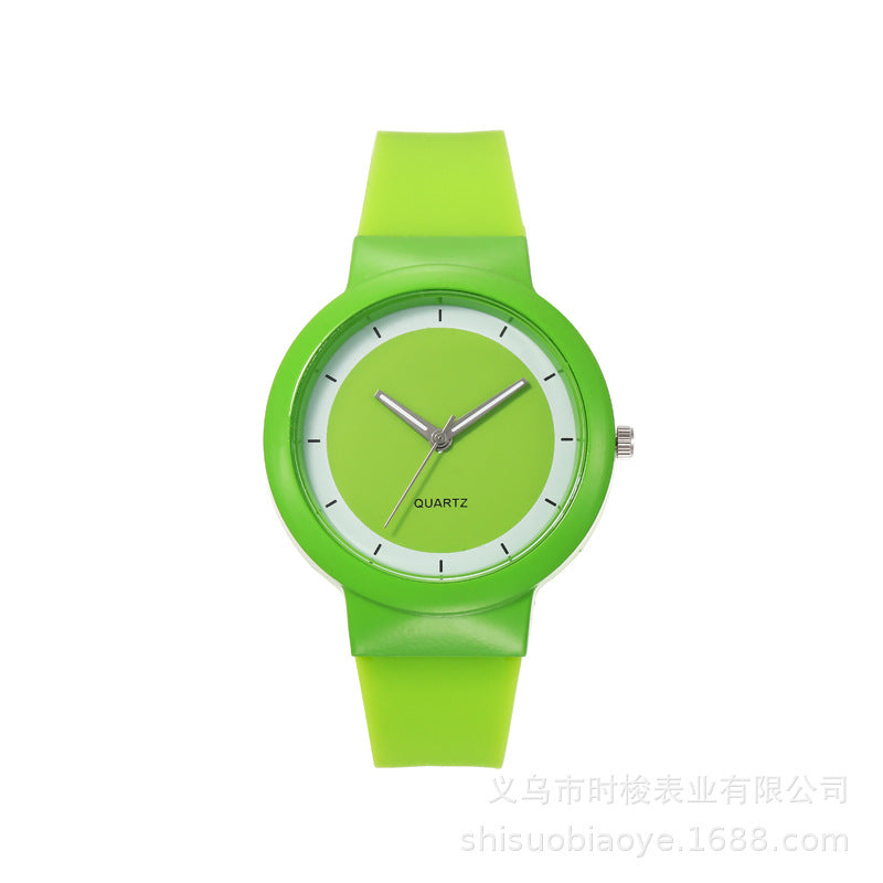 Student Candy Color Silicone Watch Minimalist Sport