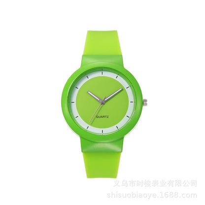 Student Candy Color Silicone Watch Minimalist Sport