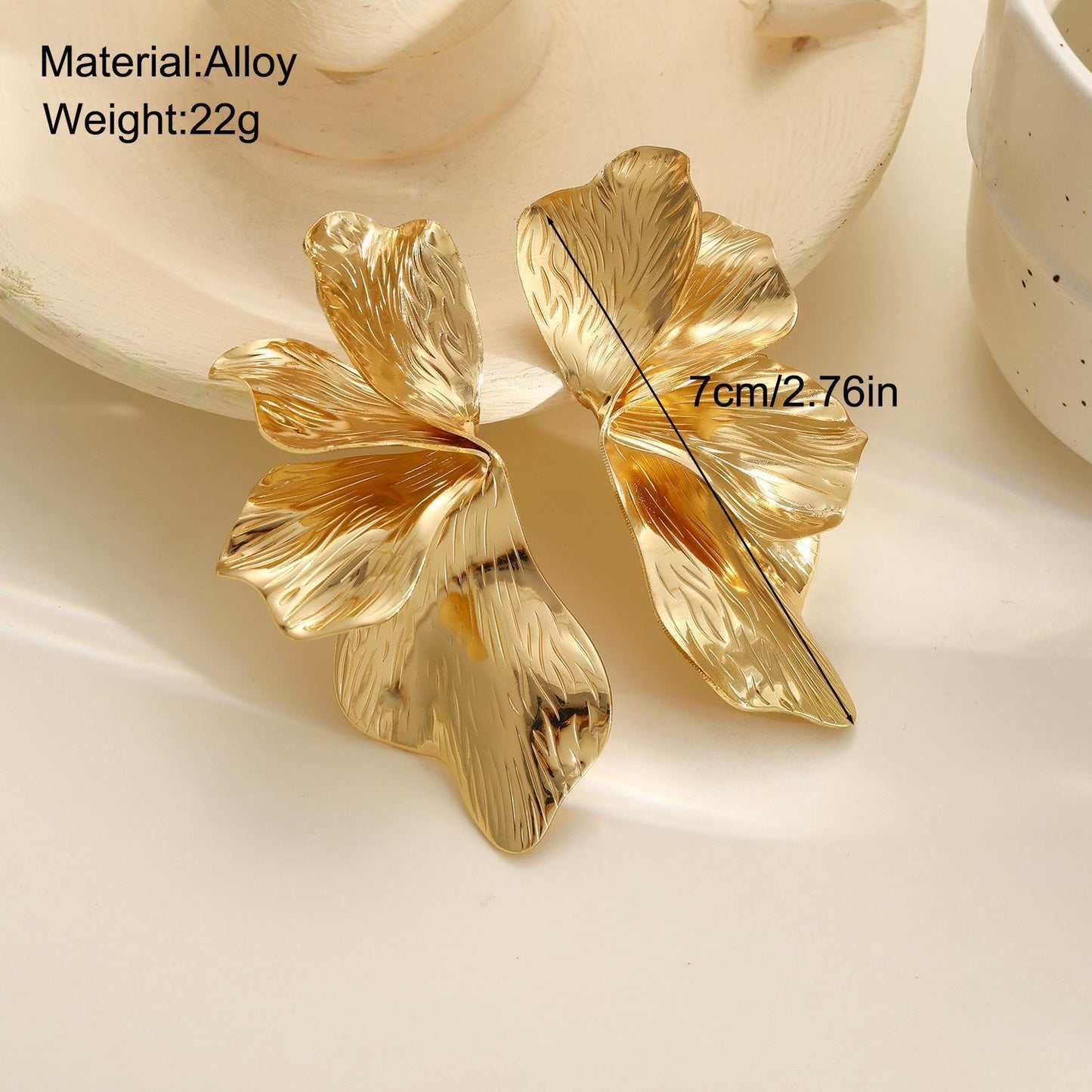 Liquid Petal Drop Earrings