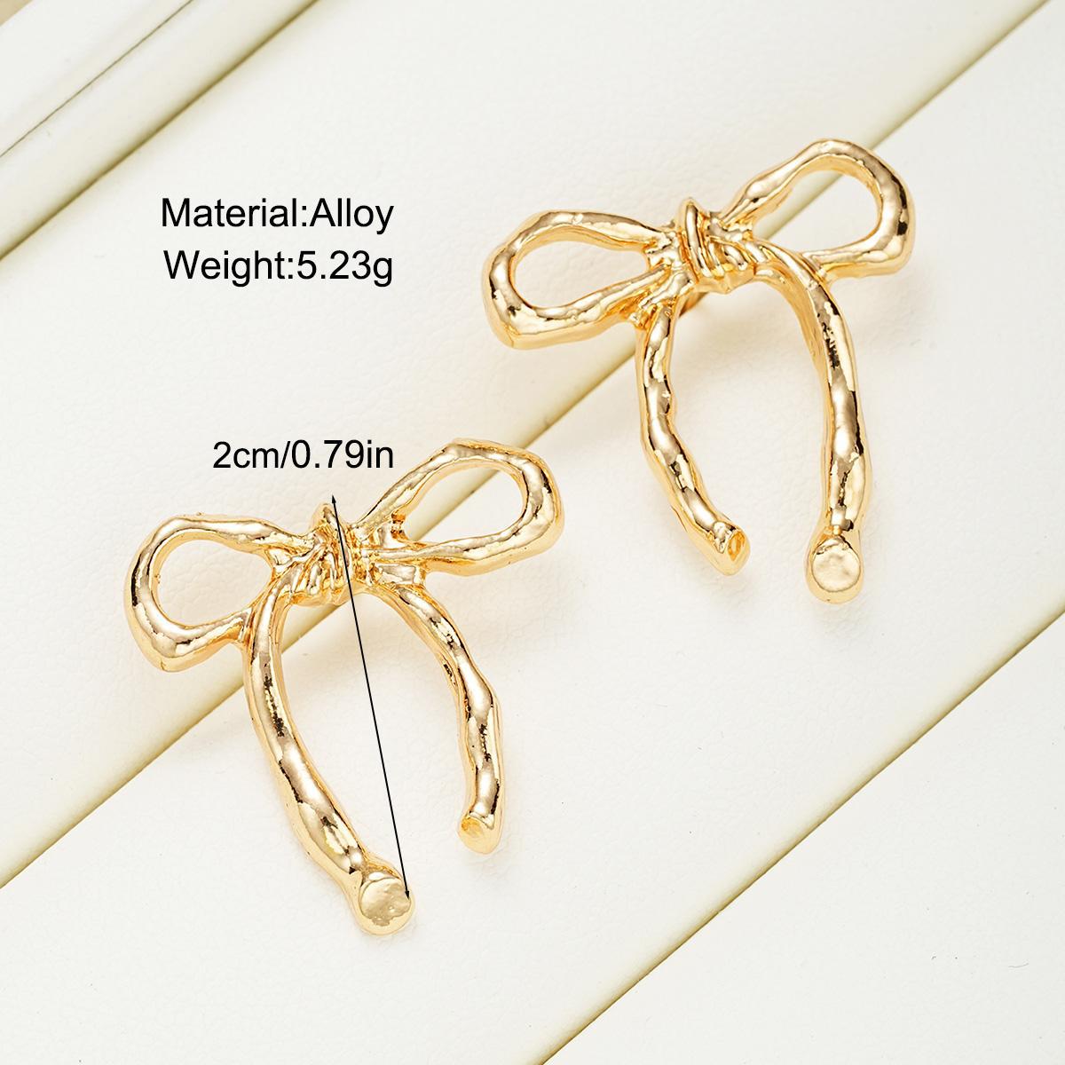 Hollow Bow Stud Earrings