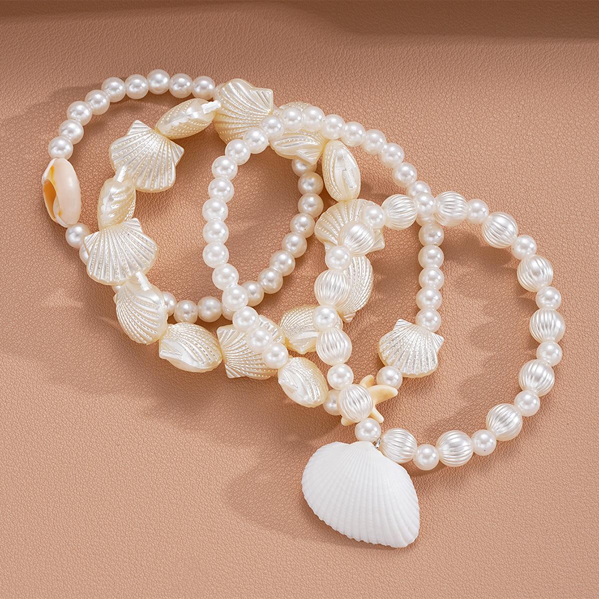Bohemian Shell & Starfish Bracelet Set
