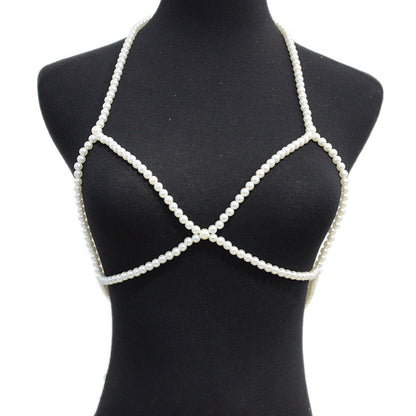 Pearl Strap Skinny Waist Chain