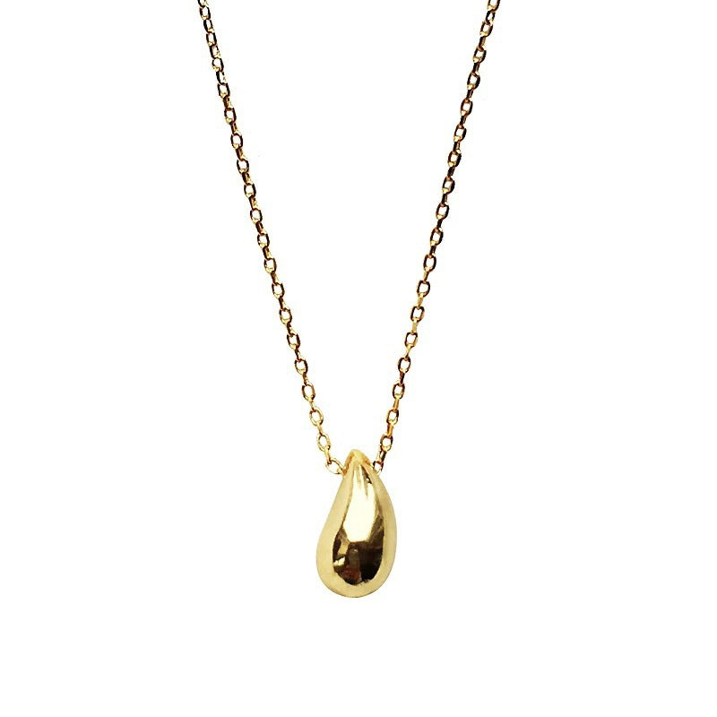 Water drop titanium steel necklace