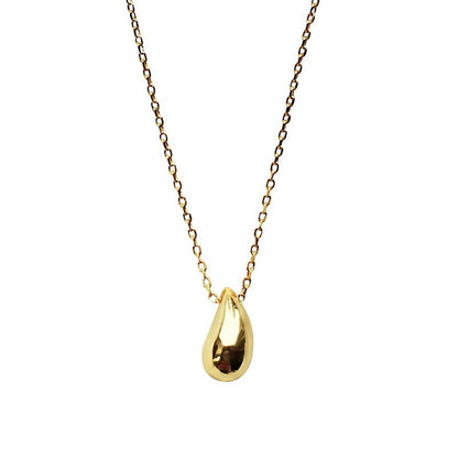 Water drop titanium steel necklace