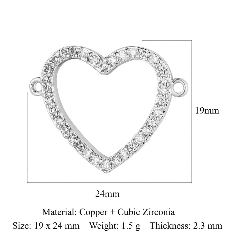 Copper zircon DIY jewelry accessories dripping love