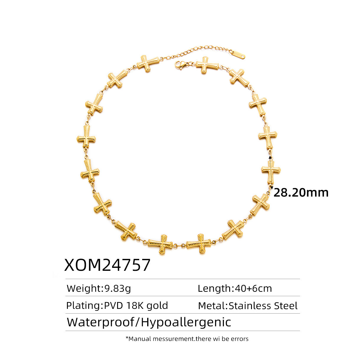 18K Gold Titanium Steel Retro 3D Oil-Pressed Necklace — Fade-Resistant