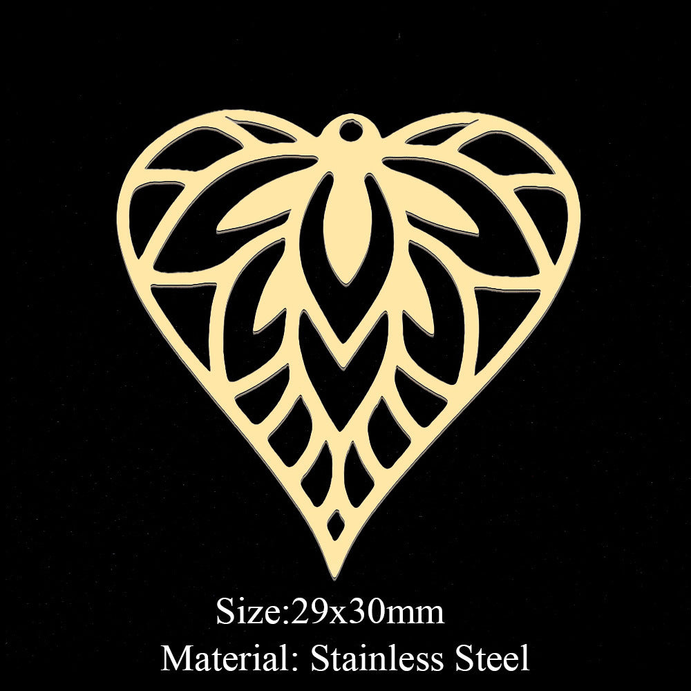 5 pcs/bag Fan-shaped flower geometric pendant