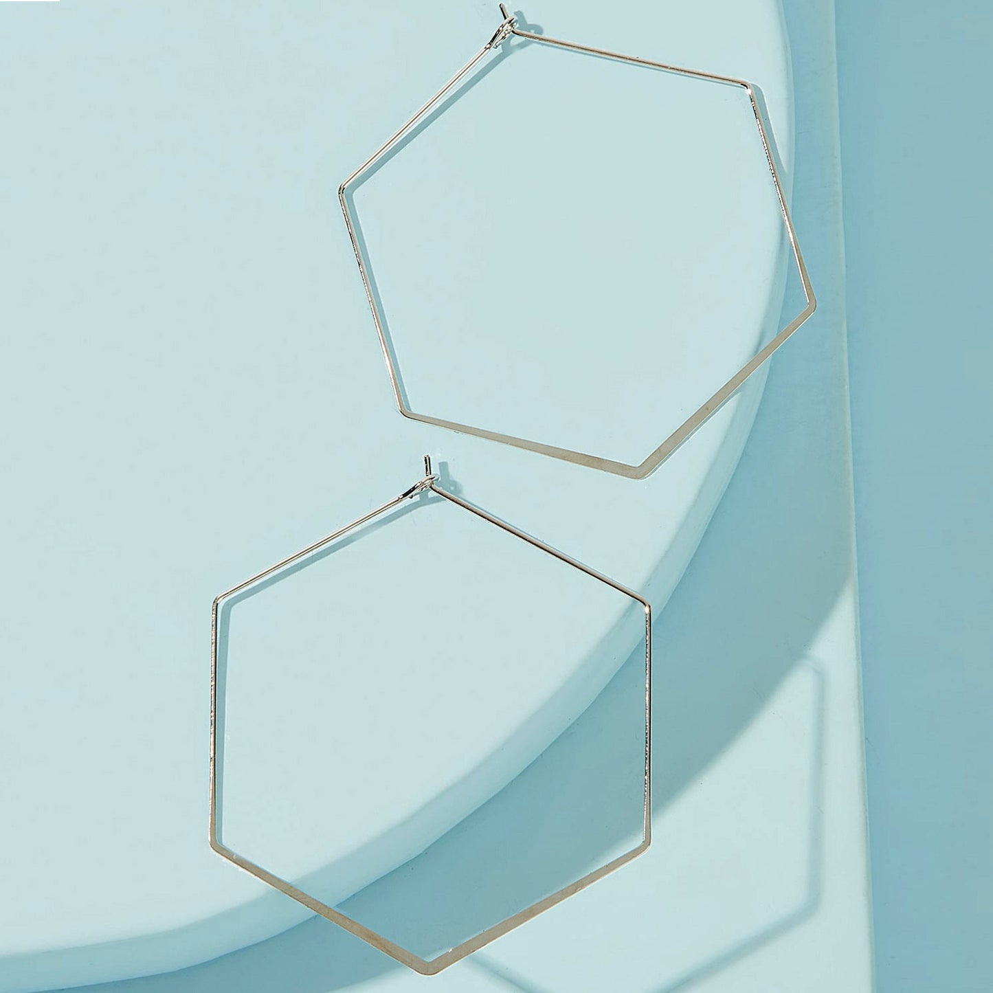 Geometric Hexagon Punk Earrings