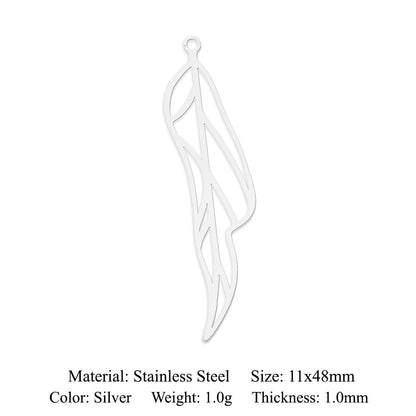 5 pcs/pack, mushroom flower titanium steel pendant.