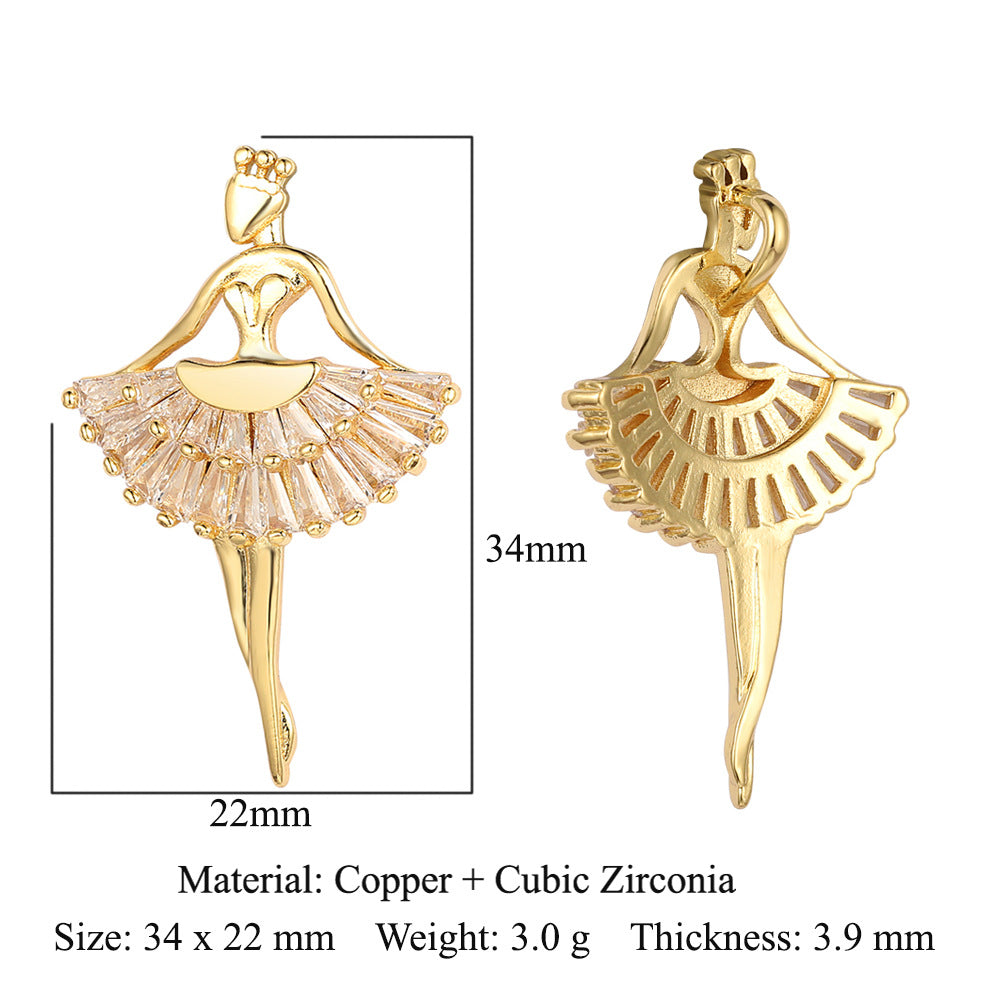 Star Universe Planet Copper Zircon Pendant